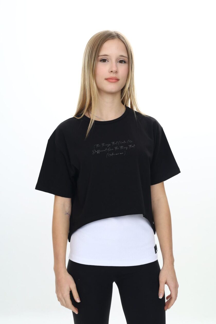 T-shirt dla dziewczynki dwa w jednym z topem-8994