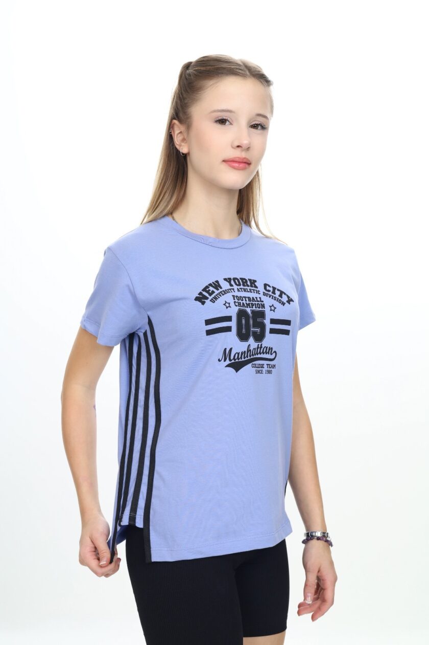 T-shirt dla dziewczynki z nadrukiem-8988 - obrazek 4