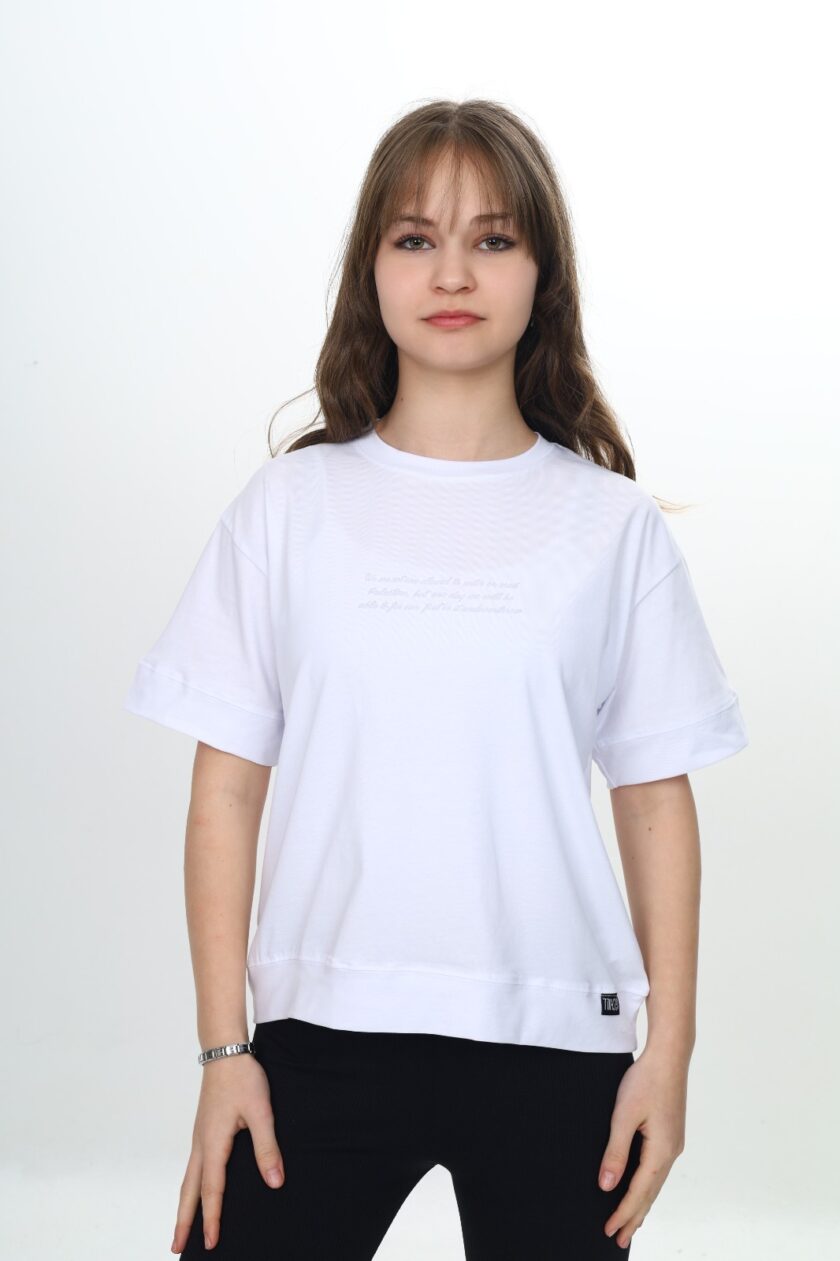 T-shirt dla dziewczynki z nadrukiem-9011