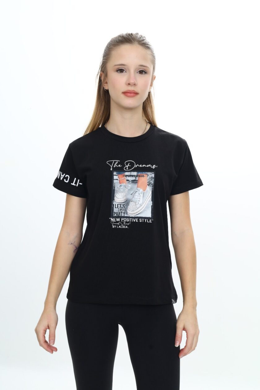 T-shirt dla dziewczynki z nadrukiem-8991