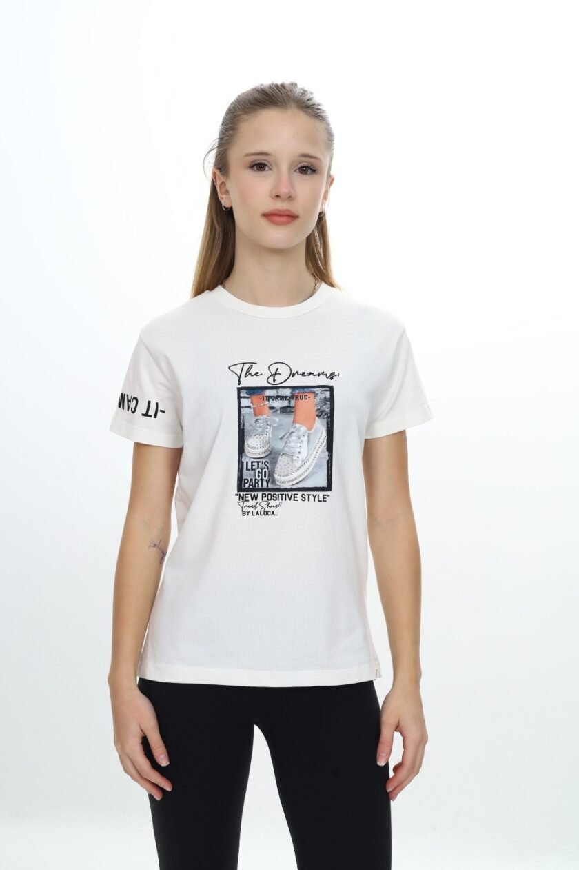 T-shirt dla dziewczynki z nadrukiem-8991