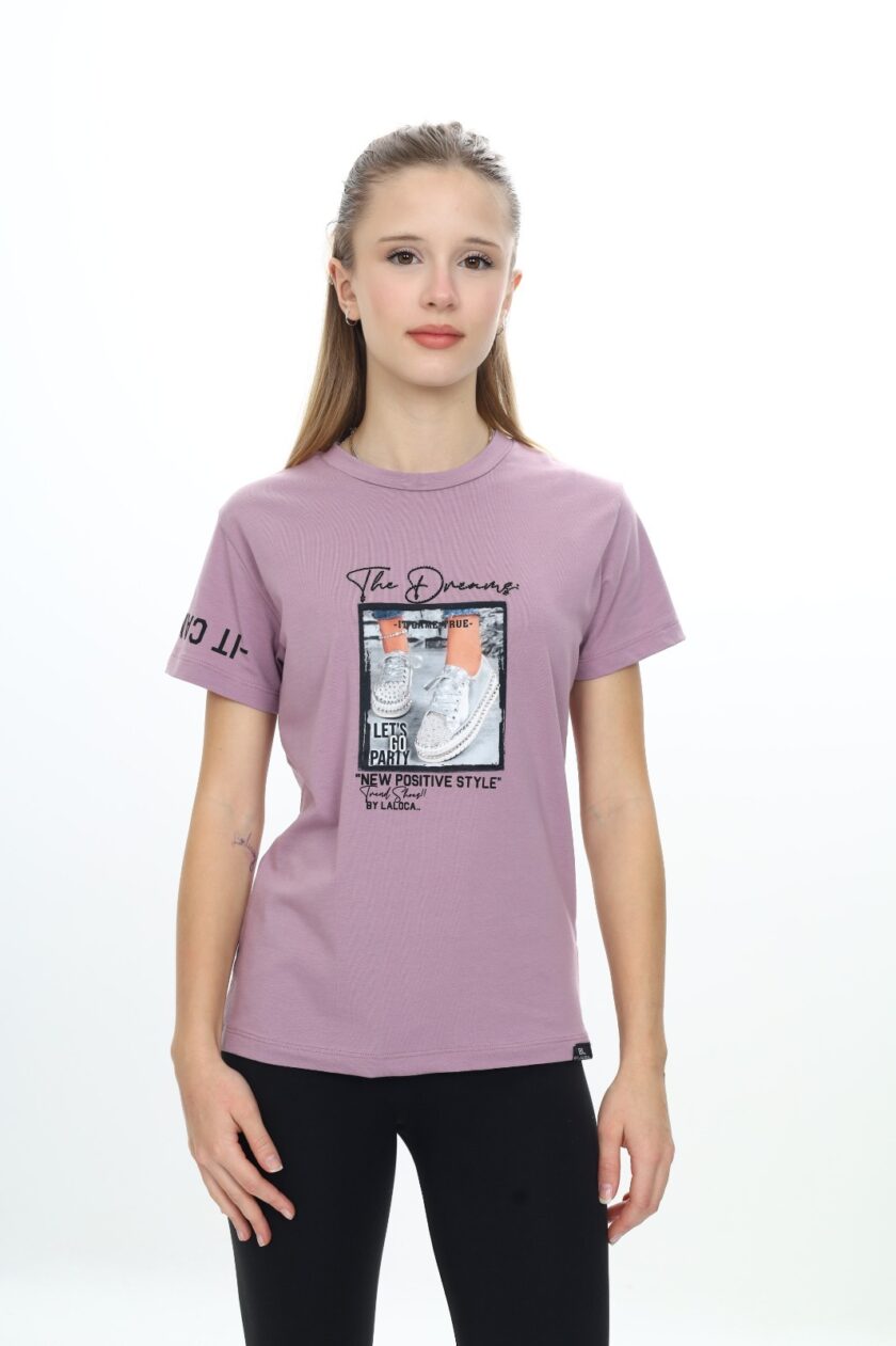 T-shirt dla dziewczynki z nadrukiem-8991