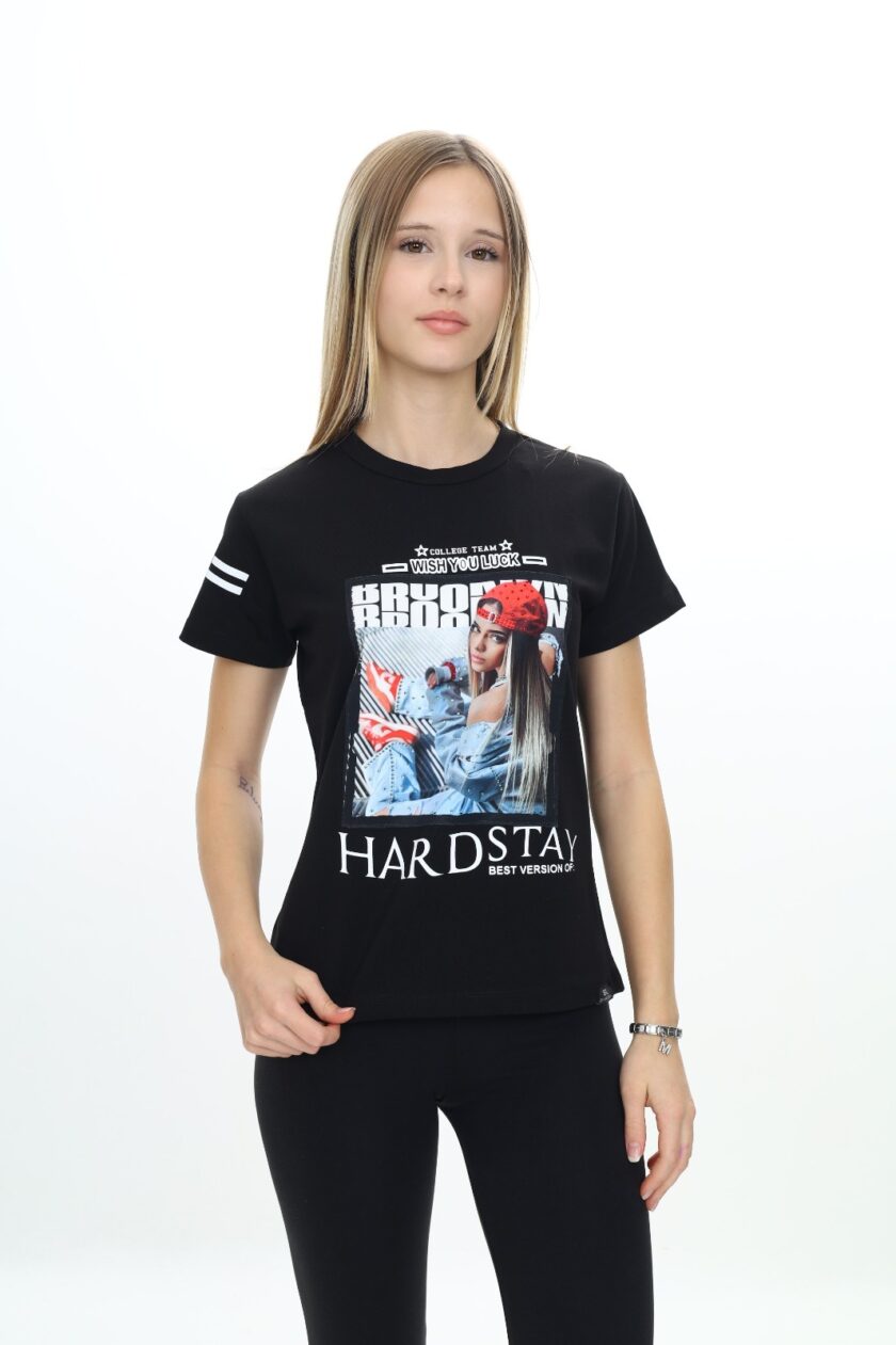 T-shirt dla dziewczynki z nadrukiem-8986