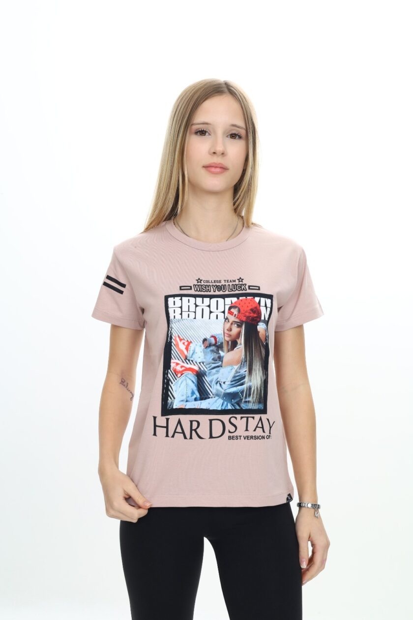 T-shirt dla dziewczynki z nadrukiem-8986